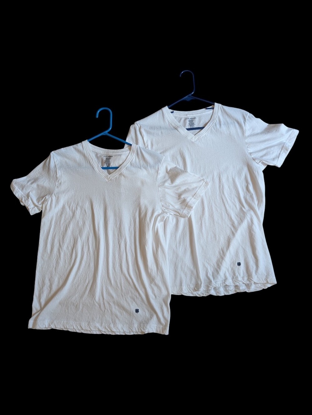 Two Lucky Brand V Neck White T-shirts